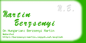 martin berzsenyi business card